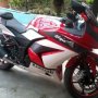 Jual KAWASAKI NINJA 250R TAHUN 2010 MERAH, MODIF, PAJAK BARU