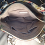 FB003 Fossil White Multi color Logo Satchel Convertible