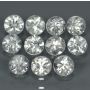 ZN002 LOT 11pcs/3.24ct Round Diamond-Cut Natural WHITE ZIRCON