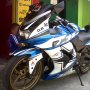 dijual kawasaki ninja 250 tahun 2010 biru jazz modif