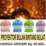 Projector Unik Bulat Bulan Bintang Berputar