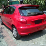 Jual Peugeot 206 sporty 2003 merah metalik pajak panjang