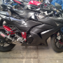 Jual Kawasaki Ninja 250R warna SUPER BLACK 2008 modifikasi exclusive gan!!!