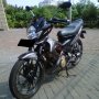 Jual Satria Fu 2011 hitam abu (8.xxx KM) full orisinil 