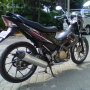 Jual Satria Fu 2011 hitam abu (8.xxx KM) full orisinil 