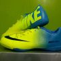 sepatu futsal nike vapor ix, 9 , neptune, fireberry, mercurial 8 biru sol orange