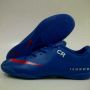 sepatu futsal nike vapor 9 cr7, cristiano ronaldo 7, neptune, fireberry