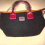  Benetton Hand Bag Black velvet