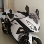 Jual kawasaki ninja 250fi white like new full modif