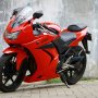 Jual kawasaki ninja 250 2010 red modif dikit