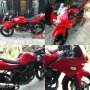 Jual santai ninja rr 150, mulus...spec oke banget ! 2011 (merah)