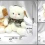 Boneka Couple Wedding Bear+Satin Cloth