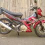 Jual Suzuki Satria FU thn 2012 Merah Hitam Mulus