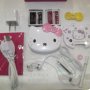 Handphone hello kitty flip touch screen dual sim dengan pita yg bisa di ganti