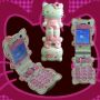 Handphone Hello kitty full body C168 dual sim dual camera di tambah 1 baju pengganti