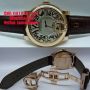 AIGNER BARI Donna A37200 Leather Strap (BRG)