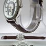 AIGNER Bari Leather Strap 3338A (BRW) for men