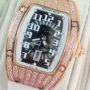 Richard Mille RM007 Rosegold White Rubber Diamond Swiss ETA