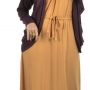 dress muslim + long vest spandex