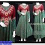 NAZEERA DRESS MAROON MIX GREEN