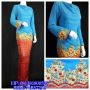 Setelan songket blue ocean