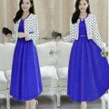 BLUE Lilin Polka matt maxi Jersey 491