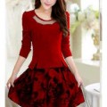 Baju Natal Setelan Rok Lidya Maroon, Princil R2727-01