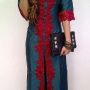 Abaya gamis Saten Bordir 04