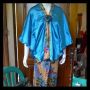 Satu set Satin Batik Biru