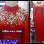 Kaftan Cleo Merah Spandek Sutra