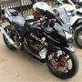 Jual Ninja 250 r 2010 hitam, full modif manis mulus