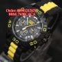 Caterpillar Rubber Black list Yellow for Men