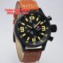 SWISS ARMY SA2087 Leather Strap (BLBR) For Men