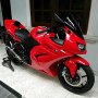 Dijual Kawasaki Ninja 250 Th 2012 Merah Modif Elegan