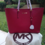 Jual Tas Michael Kors Saffiano Jet Set RED 100% ORI