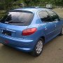 Jual Peugeot 206 matic th. 2001 sporty biru Plat DKI