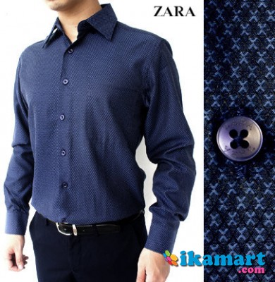  Kemeja  Formal ZARA  296 Blue Baju Pria 