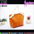 Tas Fashion Wanita - Pretty Brown Rhombus Shoulderbag