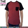 Kaos Raglan Pria - Tartan Red