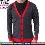 Cardigan Grey List Red