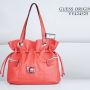 Guess Gazella Croc-embossed Bag - Light Red