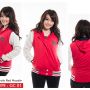 Jaket Wanita : Girl Varsity Red Hoodie