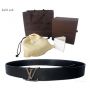 Ikat Pinggang Louis Vuitton Genuine Leather - Taiga Black