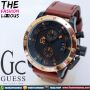 Jam Tangan Pria - Guess 6014 Brown Gold