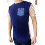 Kaos Pria Levis Pocket - Blue Stripe