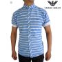 Kemeja Fashion Pria Lengan Pendek Armani - Blue Line