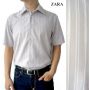 Kemeja Pria Lengan Pendek Zara 751625 - Light Grey Line