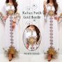 Kaftan Gold Bordir Putih