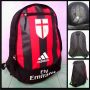 TAS RANSEL BOLA AC MILAN HITAM MERAH BELANG