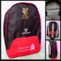 TAS BOLA LIVERPOOL HITAM MERAH BORDIR